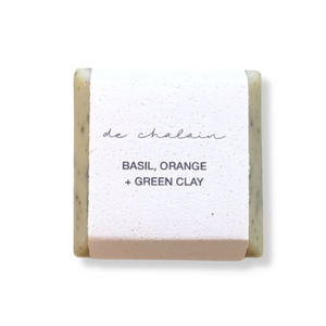 Basil, Orange + Green Clay Soap