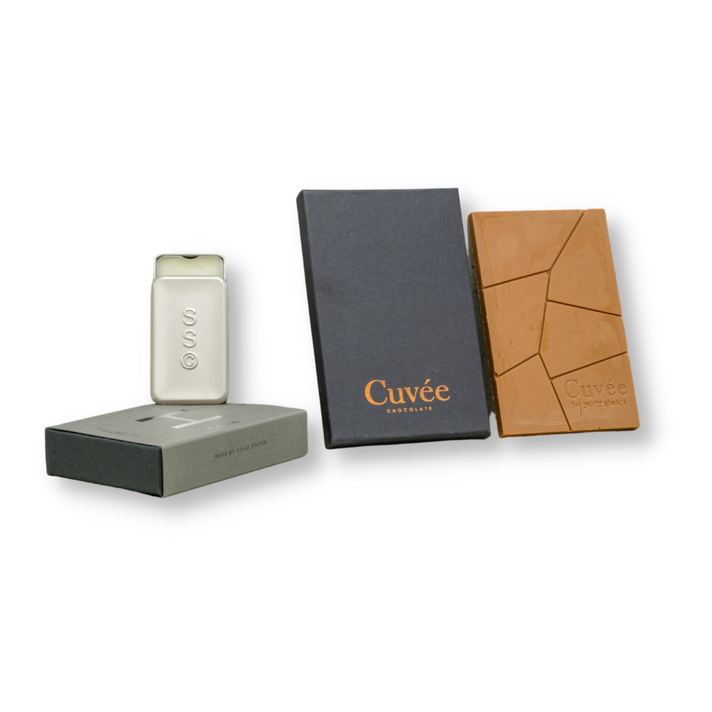 Solid State cologne and Cuvee milk chocolate