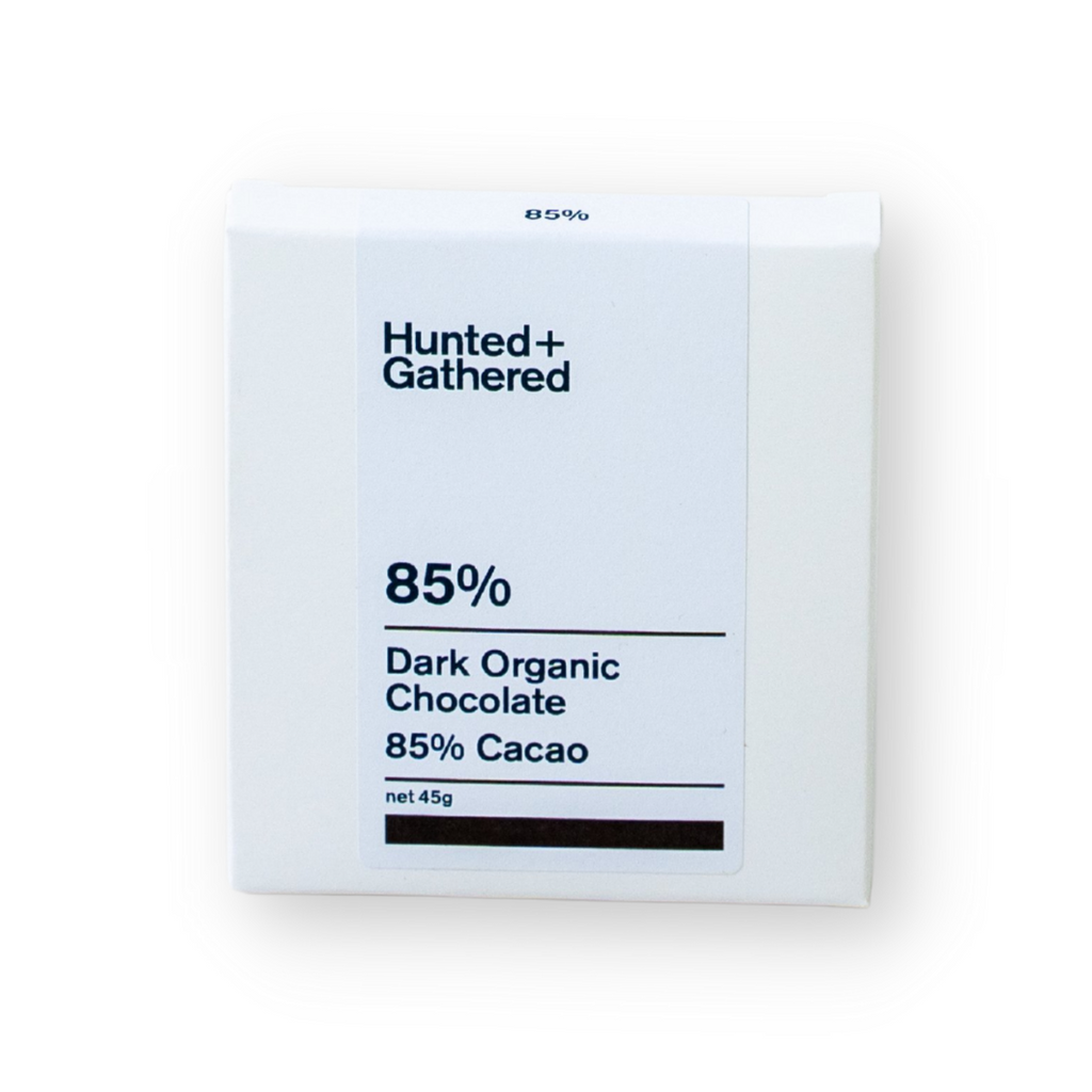Hunted + Gathered 85% dark organic chocolate 