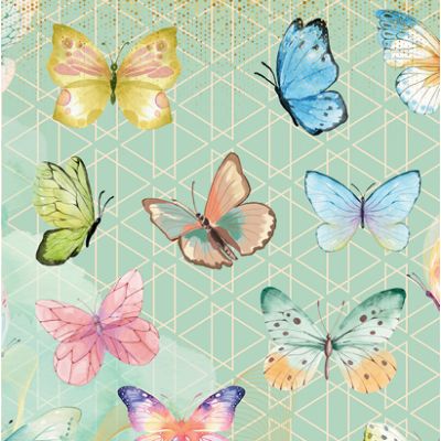 Butterflies on Mint Card