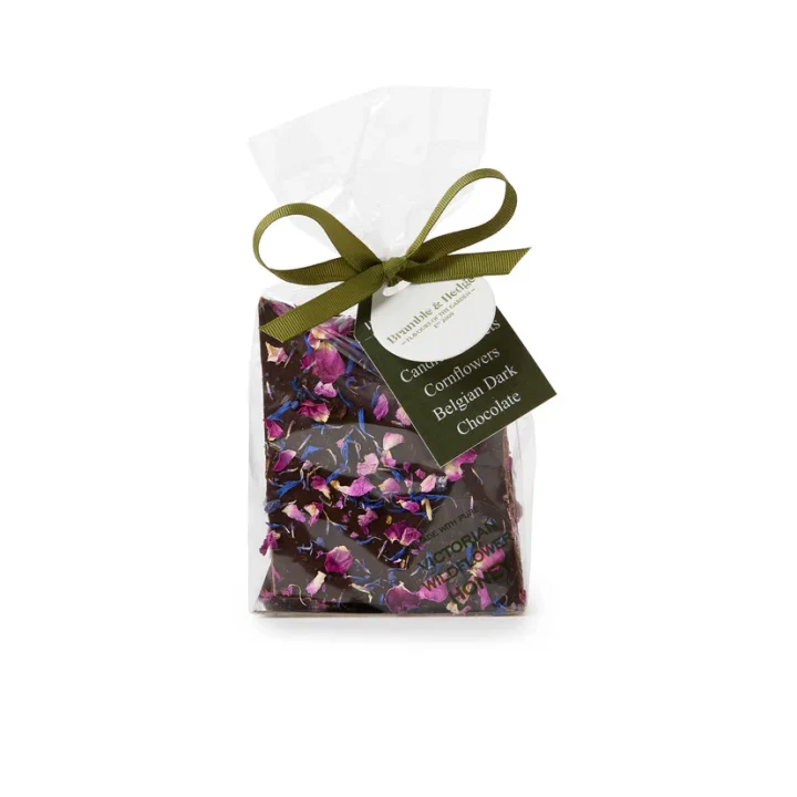 Honeycomb Candied Violets Cornflowers Belgian Dark Chocolate (GF) 200g